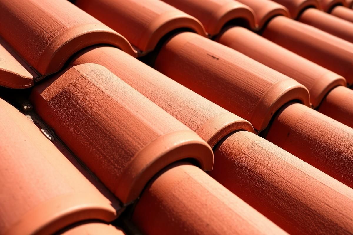Tuiles propres après démoussage et traitement hydrofuge